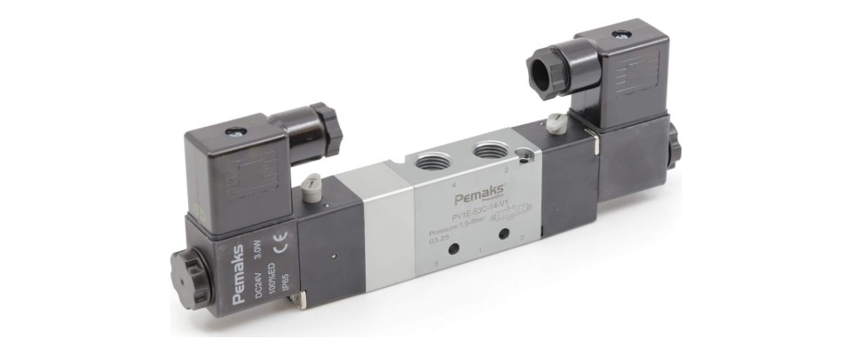 PV1E Serisi 5/3C-E-P Solenoid Valf
