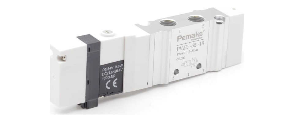 PV2E Serisi 5/2 Tek Bobinli Solenoid Valf