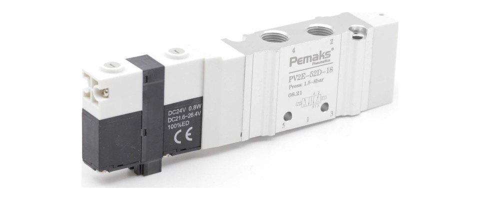 PV2E Serisi 5/2D Çift Bobinli Solenoid Valf