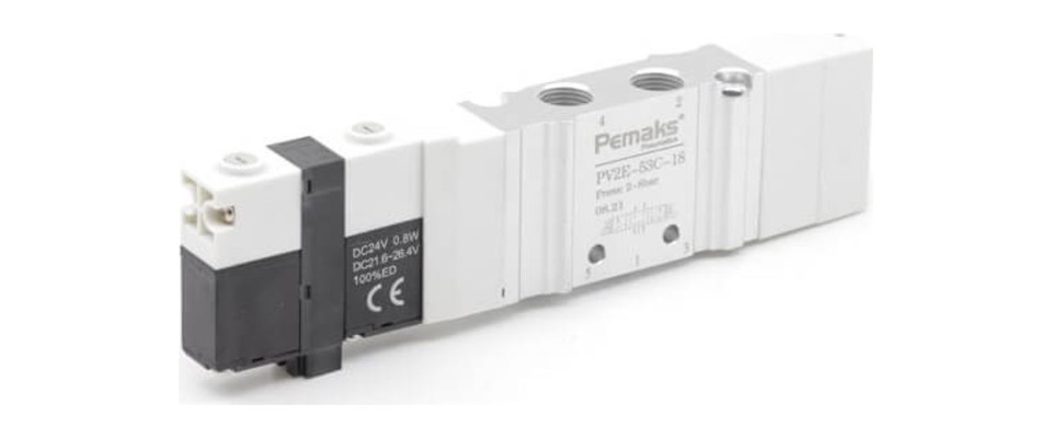 PV2E Serisi 5/3C-E-P Solenoid Valf