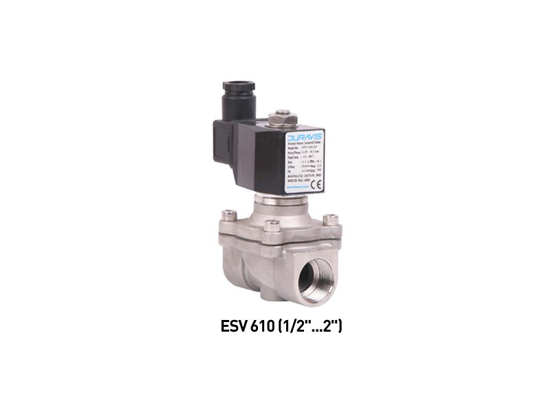 Paslanmaz Solenoid Valf – Fark Basınçsız, Pilot Kumandalı (3/8"–2")