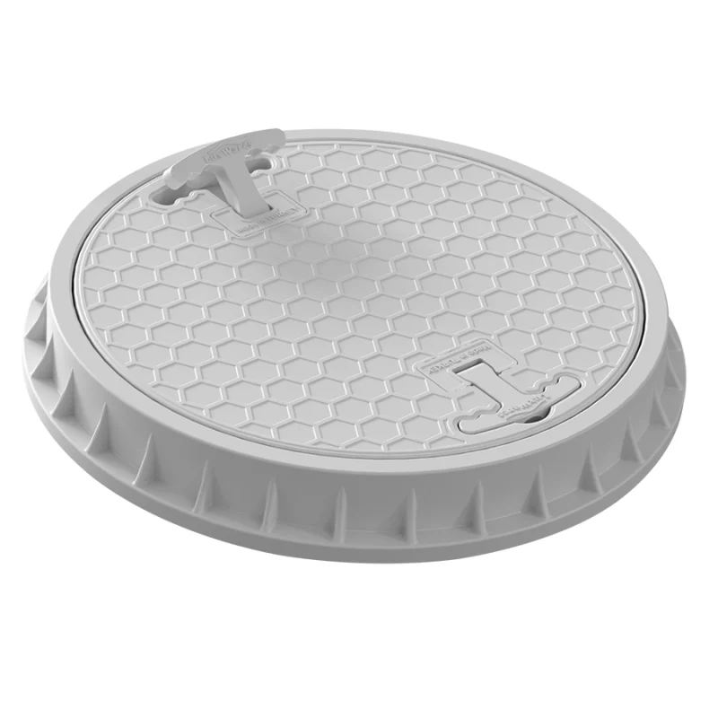 Ø650 mm El Tutamaklı Plastik Rögar Menhol Kapak