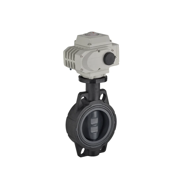U-PVC Elektrik Aktüatörlü 220 V AC Çıplak Kelebek Vana